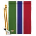 Cosa 28 x 40 in. Gambia Flags of the World Nationality Impressions Decorative Vertical House Flag Set CO4120306
